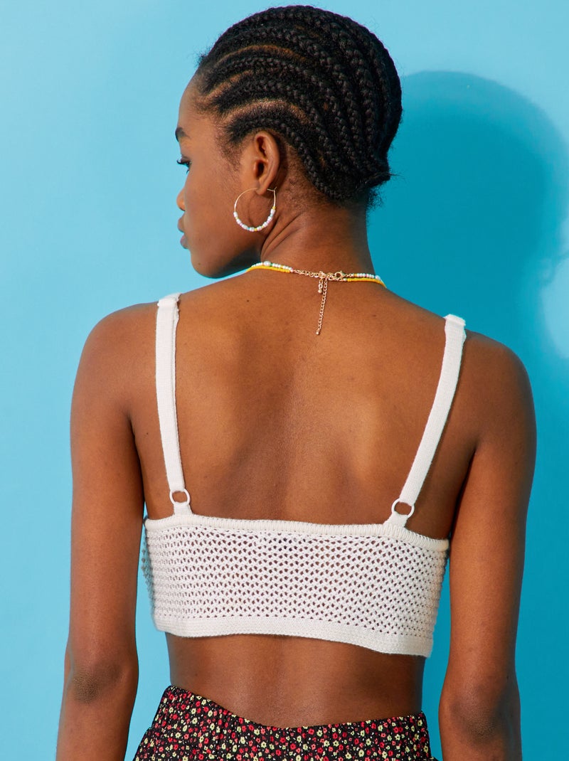 Top de ganchillo BLANCO - Kiabi