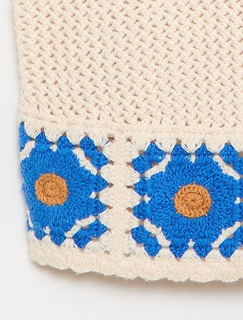 Top de ganchillo sin mangas