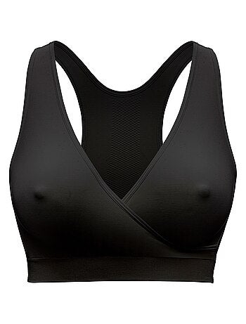 Top de lactancia keep cool - sin costuras - negro - talla xxl - comodidad para la noche - sujeción