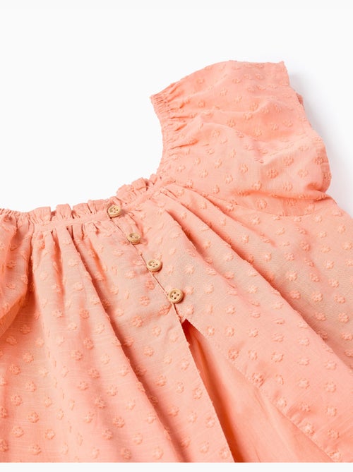 Top de manga corta de algodón con bordado suizo - Kiabi