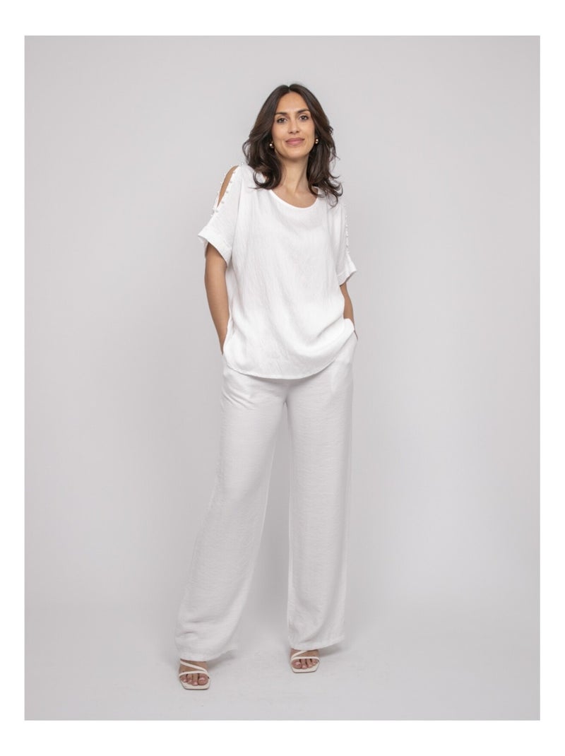 Top de manga corta FIZIA Blanco - Kiabi