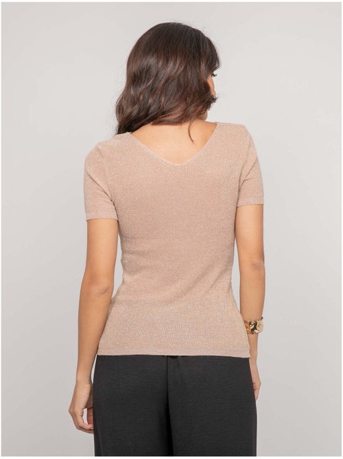 Top de manga corta lurex FEPALA - Kiabi Top de manga corta lurex FEPALA - Kiabi