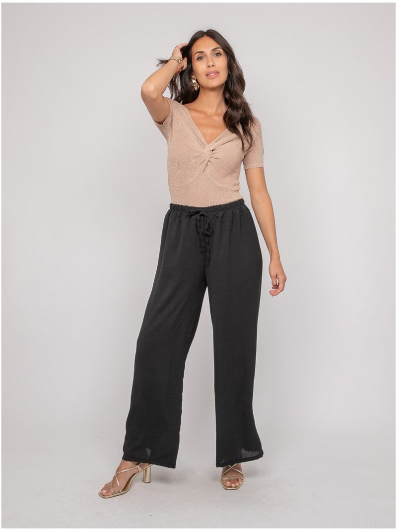 Top de manga corta lurex FEPALA Beige - Kiabi