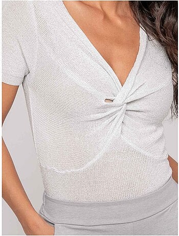 Top de manga corta lurex FEPALA
