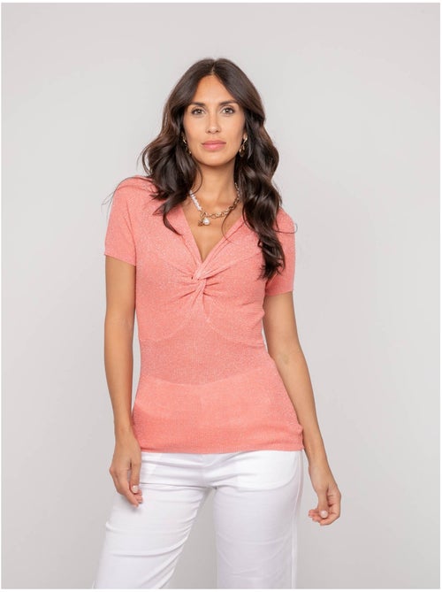 Top de manga corta lurex FEPALA - Kiabi Top de manga corta lurex FEPALA - Kiabi