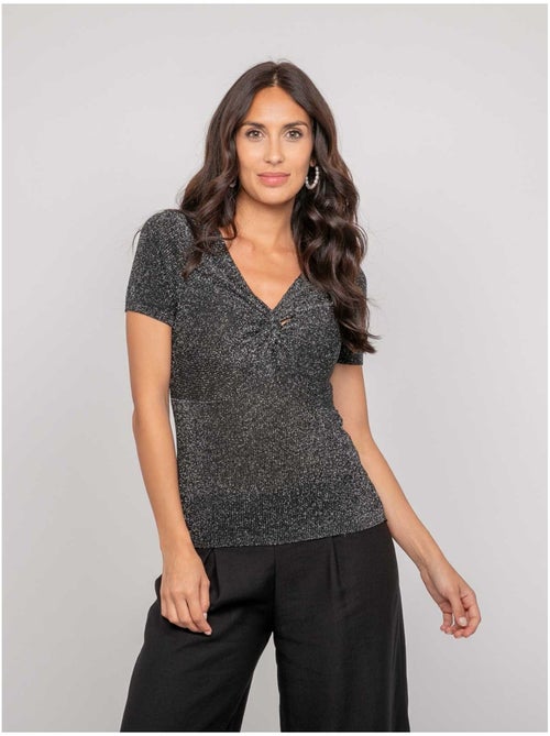 Top de manga corta lurex FEPALA - Kiabi Top de manga corta lurex FEPALA - Kiabi