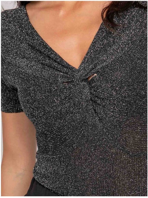 Top de manga corta lurex FEPALA - Kiabi Top de manga corta lurex FEPALA - Kiabi