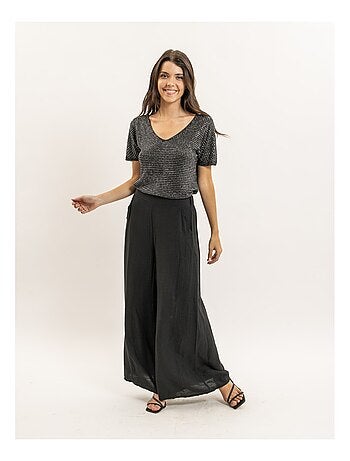 Top de manga corta lurex y strass FERALI