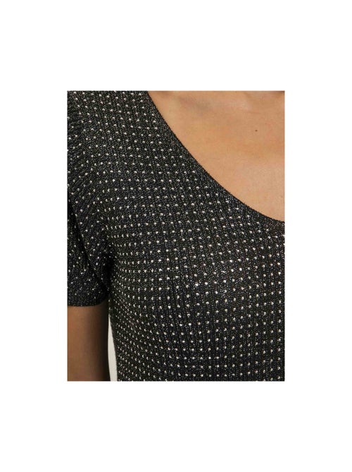 Top de manga corta lurex y strass FERALI - Kiabi