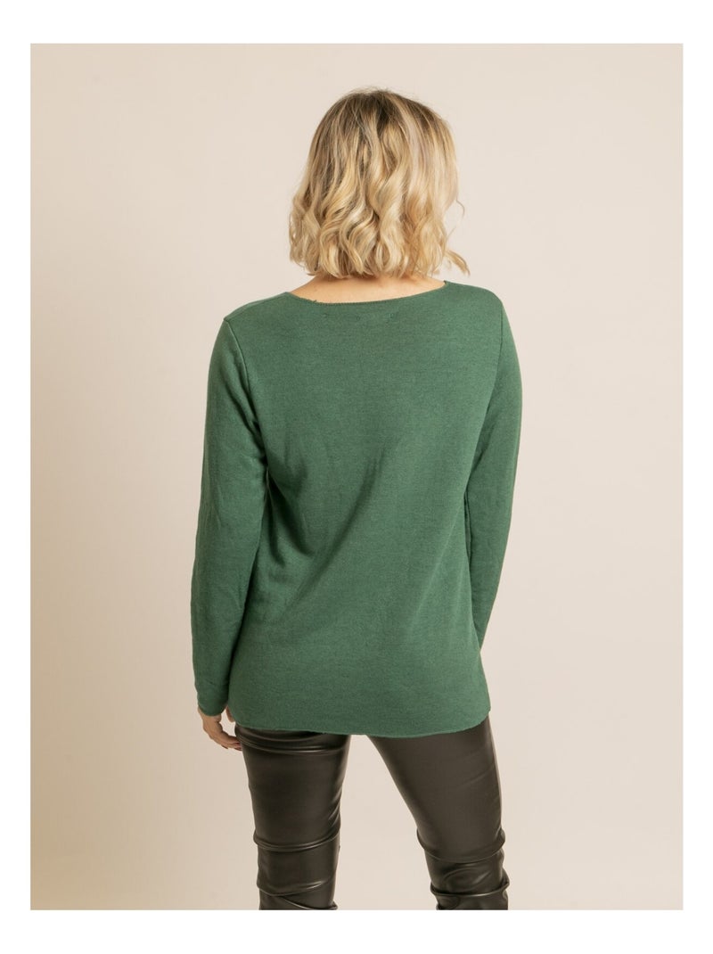 Top de manga larga FIANOLA Verde - Kiabi