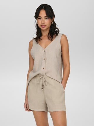 Top de mezcla de lino 'JDY'  -