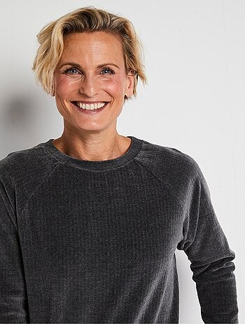 Top de pijama tipo sudadera de pana - Afibel