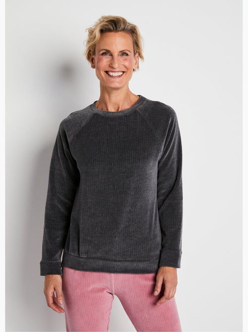 Top de pijama tipo sudadera de pana - Afibel - Kiabi