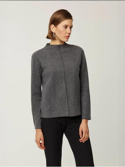 Top de punto con cuello alto medio hiccup - Kiabi Top de punto con cuello alto medio hiccup - Kiabi