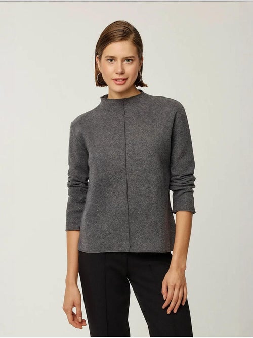 Top de punto con cuello alto medio hiccup - Kiabi Top de punto con cuello alto medio hiccup - Kiabi
