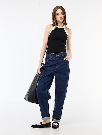 Top de punto con sisas americanas