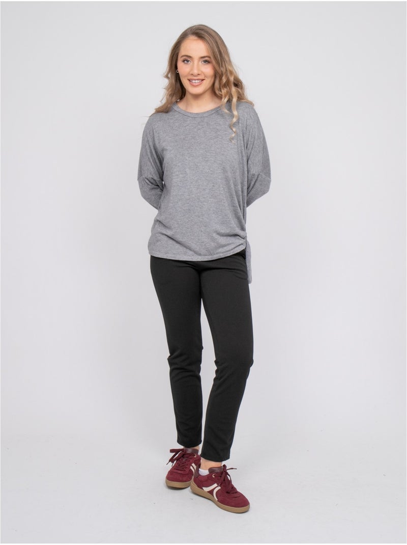 Top de punto fino con lazada fenella Gris - Kiabi