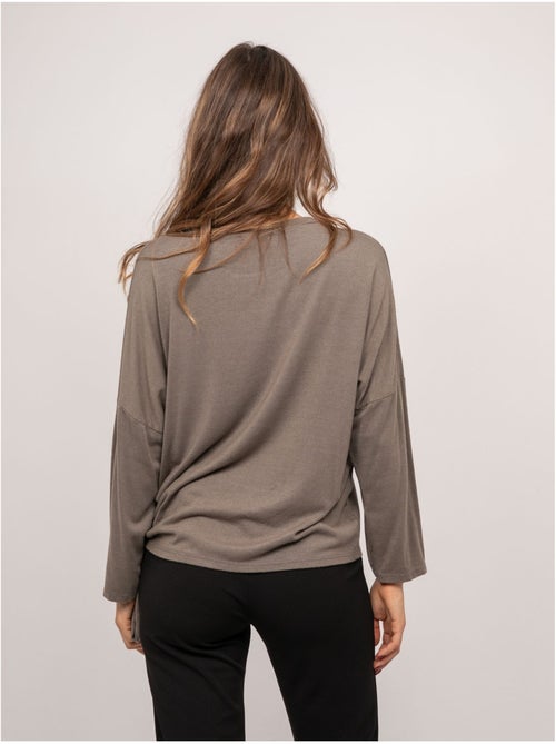 Top de punto fino con lazada fenella - Kiabi Top de punto fino con lazada fenella - Kiabi