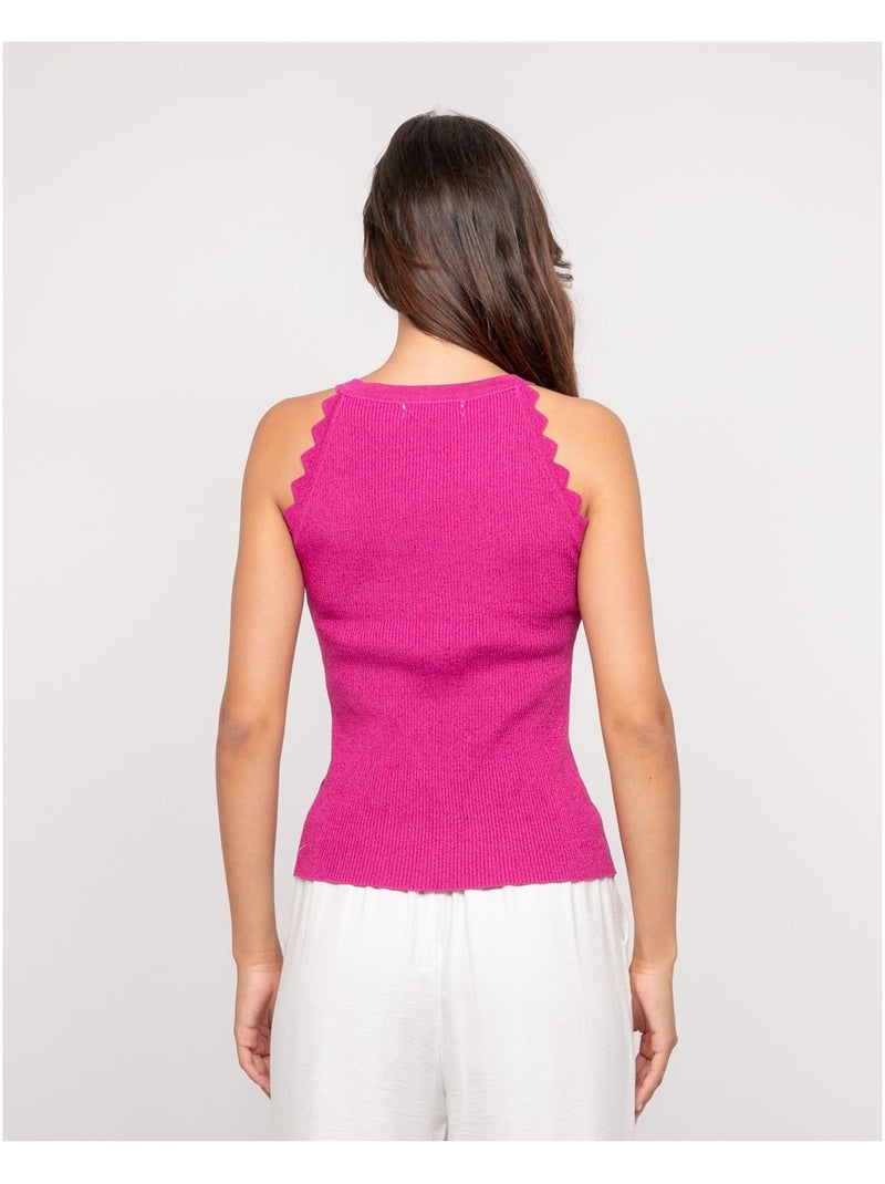 Top de punto lurex FARMINI Rosa fucsia - Kiabi