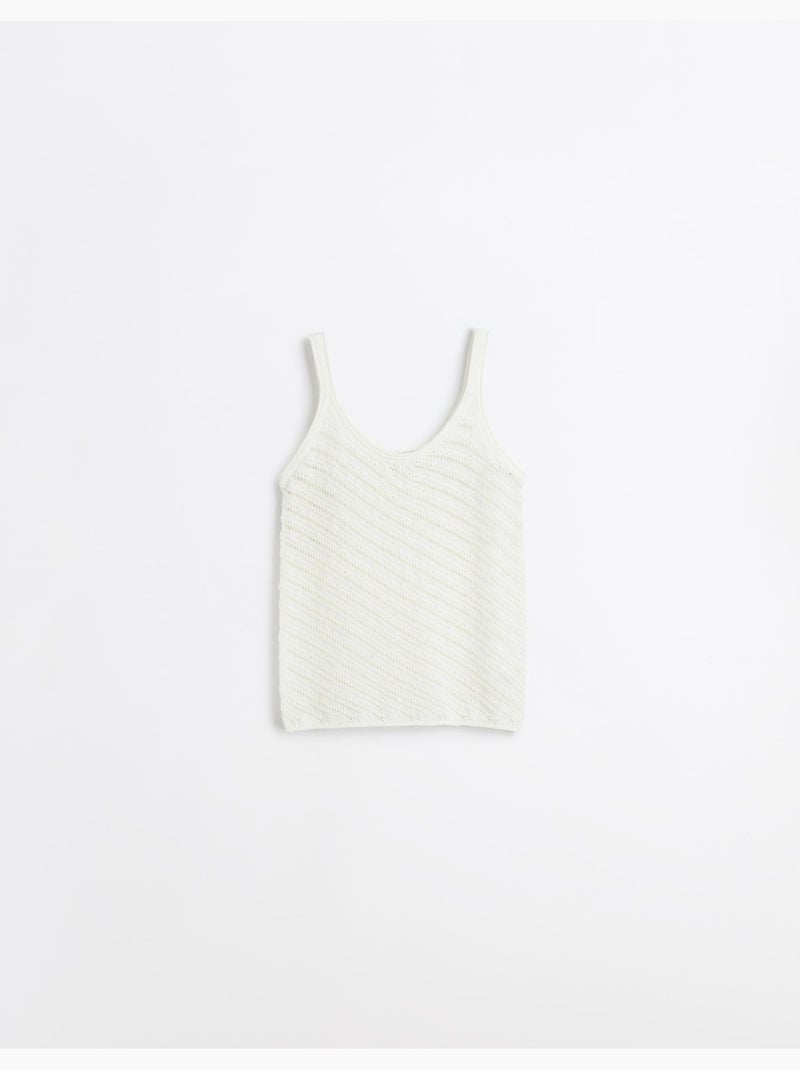 Top de punto, MO Fashion Blanco - Kiabi