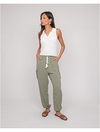 Top de punto sin mangas cuello polo FOXIE