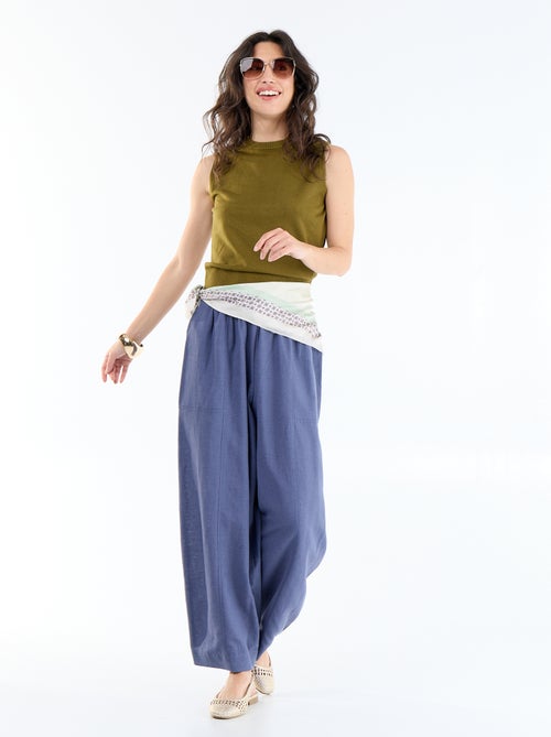 Top de punto sin mangas de cuello redondo - Kiabi