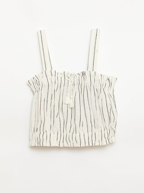 Top de rayas con tirantes - Kiabi