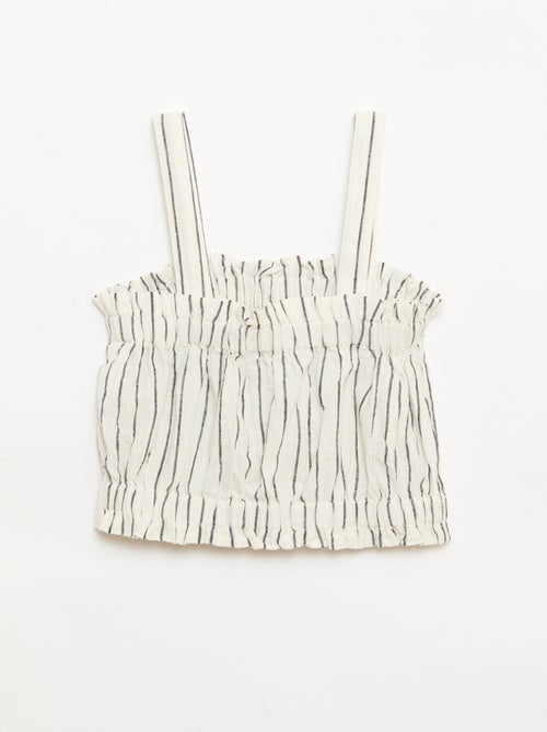 Top de rayas con tirantes - Kiabi