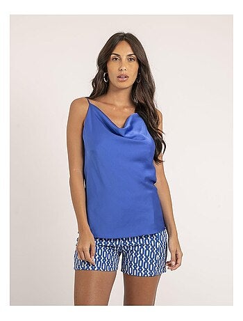 Top de satén cuello barco FLAMELL