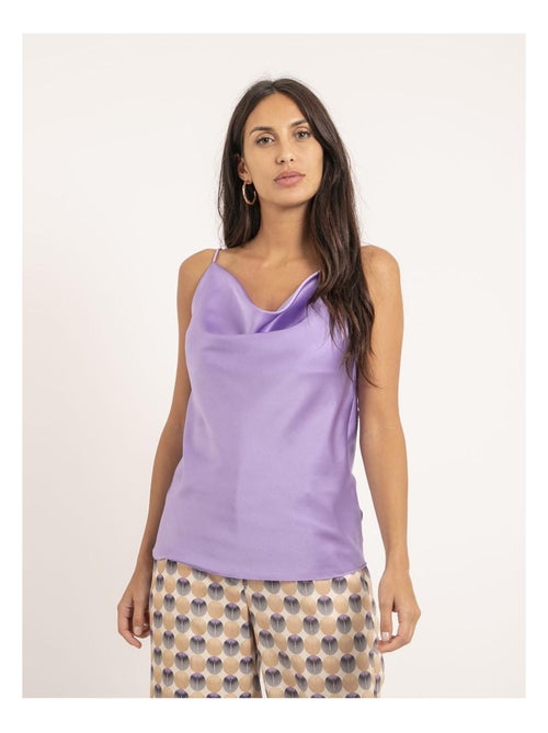 Top de satén cuello barco FLAMELL - Kiabi