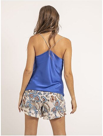 Top de satén cuello barco FOLINE