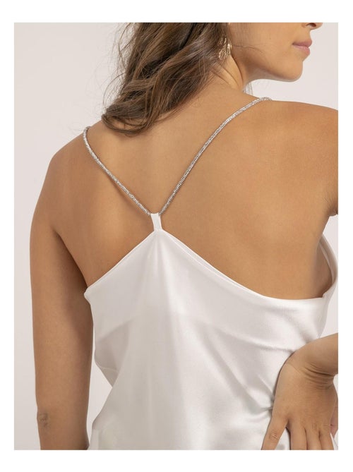 Top de satén cuello barco FOLINE - Kiabi
