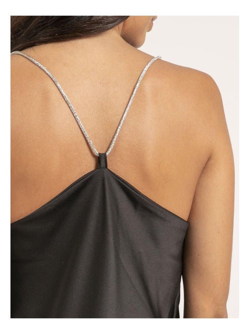 Top de satén cuello barco FOLINE - Kiabi