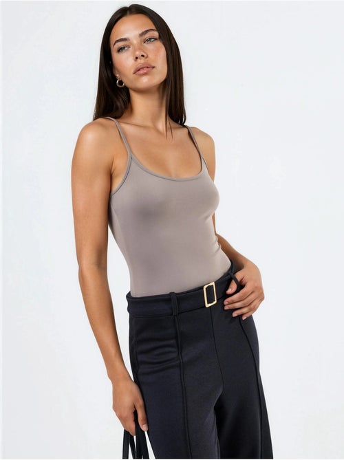 Top de tirantes ajustado de punto con cuello en u busem - Kiabi