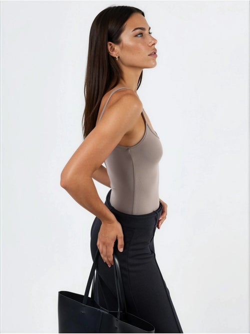 Top de tirantes ajustado de punto con cuello en u busem - Kiabi