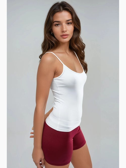 Top de tirantes ajustado de punto con cuello en u busem - Kiabi Top de tirantes ajustado de punto con cuello en u busem - Kiabi