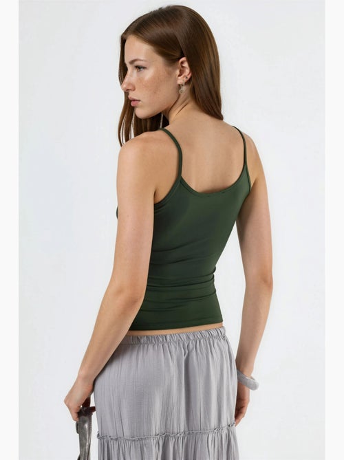 Top de tirantes ajustado de punto con cuello en u busem - Kiabi Top de tirantes ajustado de punto con cuello en u busem - Kiabi