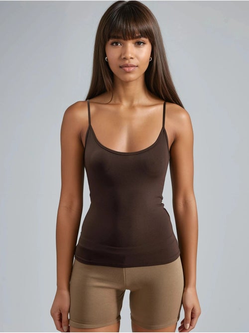 Top de tirantes ajustado de punto con cuello en u busem - Kiabi Top de tirantes ajustado de punto con cuello en u busem - Kiabi