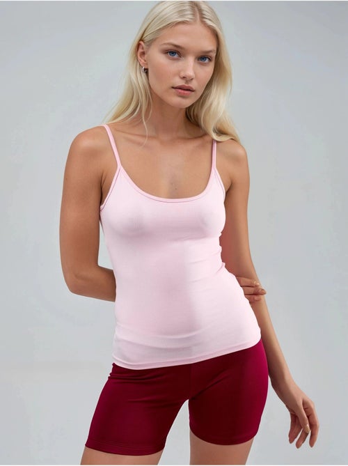 Top de tirantes ajustado de punto con cuello en u busem - Kiabi