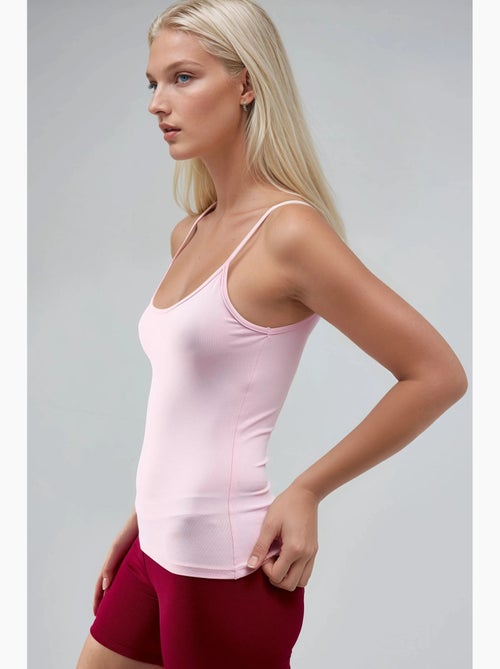 Top de tirantes ajustado de punto con cuello en u busem - Kiabi