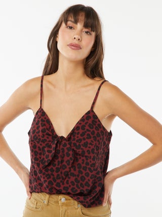 Top de tirantes con lazo estampado
