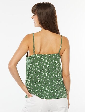 Top de tirantes con lazo estampado
