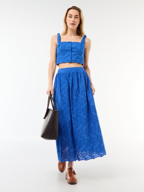 Top de tirantes con nudo en algodón - Kiabi