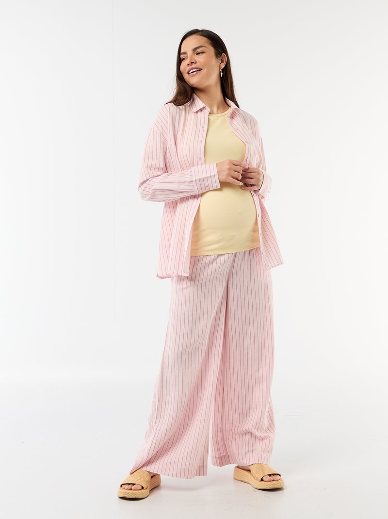 Top de tirantes de premamá con sisas americanas Amarillo - Kiabi