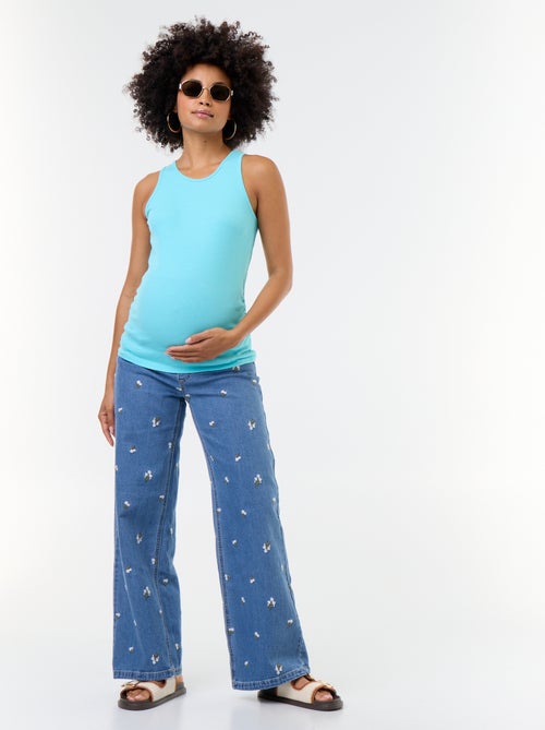 Top de tirantes de premamá con sisas americanas - Kiabi
