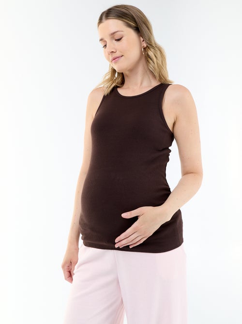 Top de tirantes de premamá con sisas americanas - Kiabi