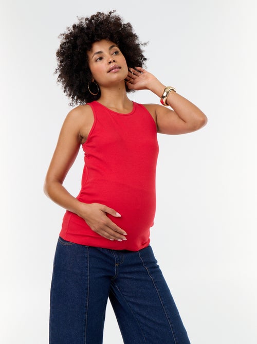 Top de tirantes de premamá con sisas americanas - Kiabi Top de tirantes de premamá con sisas americanas - Kiabi