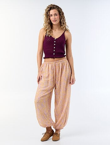 Top de tirantes de punto calado