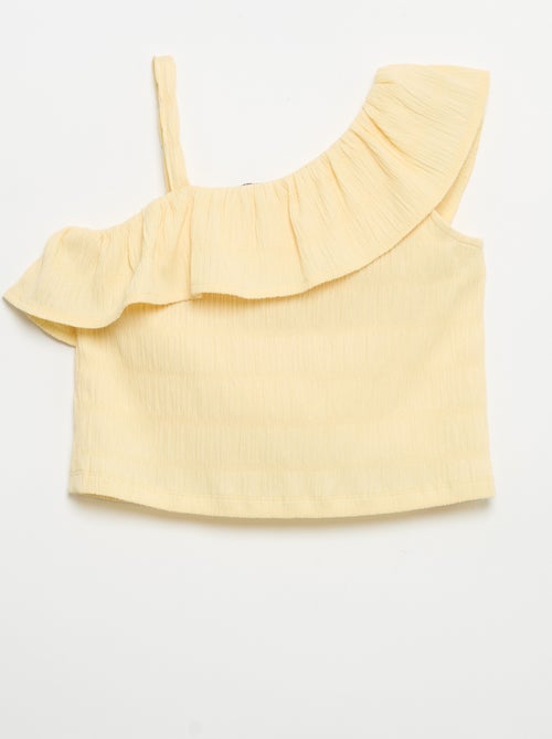 Top de tirantes de punto gofrado con cuello asimétrico - Kiabi Top de tirantes de punto gofrado con cuello asimétrico - Kiabi