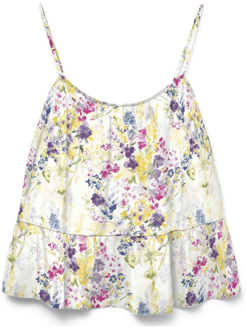 Top de tirantes estampado vero moda para mujer Blanco - Kiabi